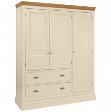 Lundy Painted Triple Wardrobe with Drawers